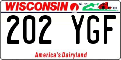 WI license plate 202YGF