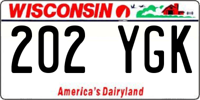 WI license plate 202YGK