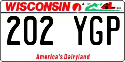 WI license plate 202YGP