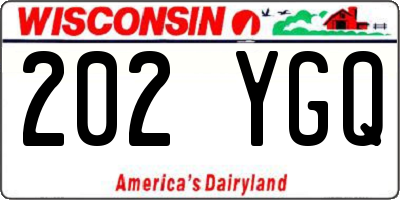 WI license plate 202YGQ
