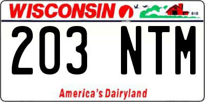WI license plate 203NTM