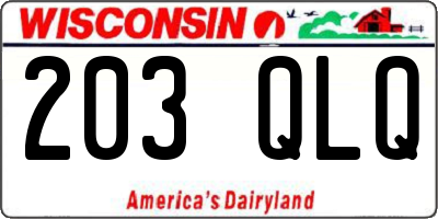 WI license plate 203QLQ