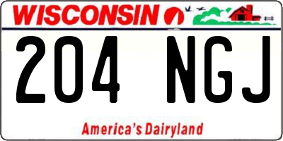 WI license plate 204NGJ