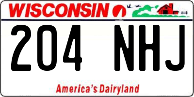 WI license plate 204NHJ