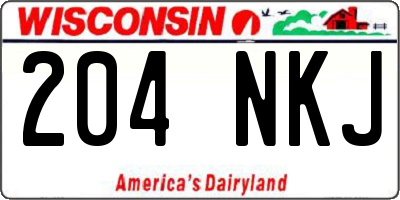 WI license plate 204NKJ