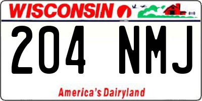 WI license plate 204NMJ