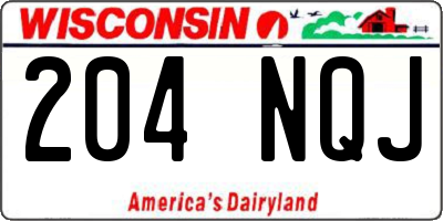 WI license plate 204NQJ