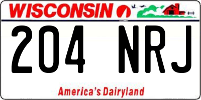 WI license plate 204NRJ