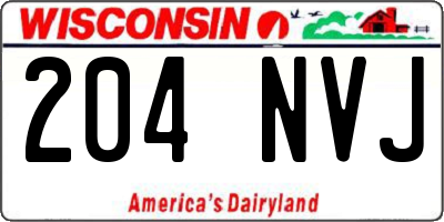 WI license plate 204NVJ