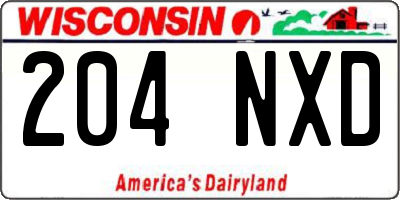 WI license plate 204NXD