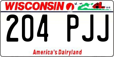 WI license plate 204PJJ
