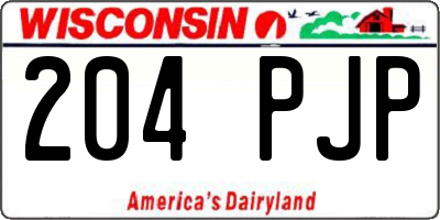 WI license plate 204PJP