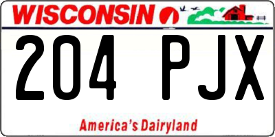 WI license plate 204PJX