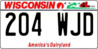 WI license plate 204WJD