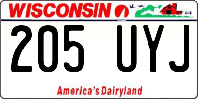 WI license plate 205UYJ