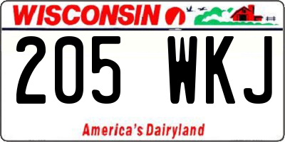WI license plate 205WKJ