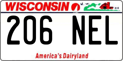 WI license plate 206NEL