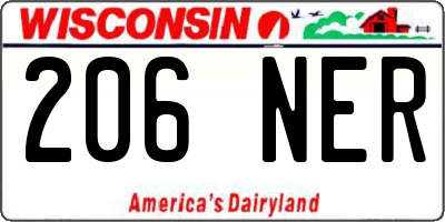 WI license plate 206NER