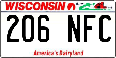WI license plate 206NFC