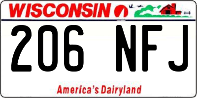 WI license plate 206NFJ