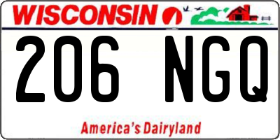 WI license plate 206NGQ