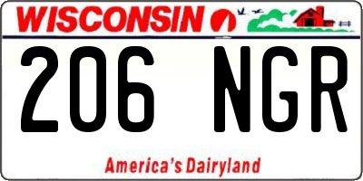 WI license plate 206NGR