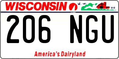 WI license plate 206NGU