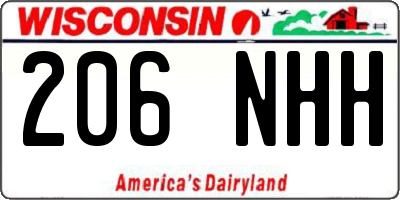 WI license plate 206NHH