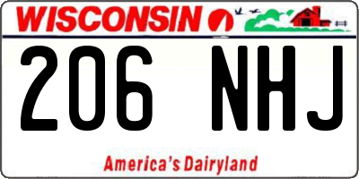 WI license plate 206NHJ
