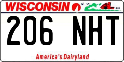 WI license plate 206NHT
