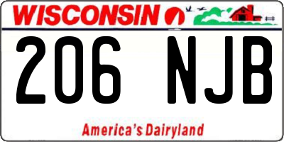 WI license plate 206NJB