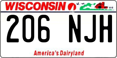 WI license plate 206NJH