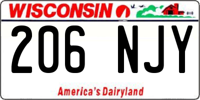 WI license plate 206NJY