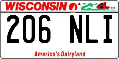 WI license plate 206NLI