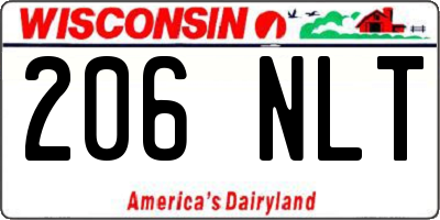 WI license plate 206NLT