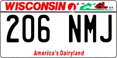 WI license plate 206NMJ