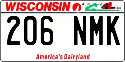 WI license plate 206NMK