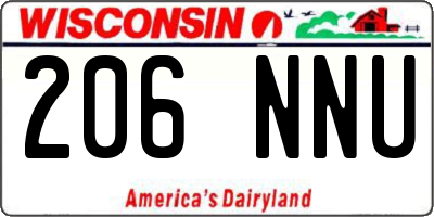 WI license plate 206NNU