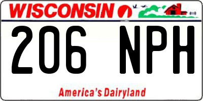 WI license plate 206NPH
