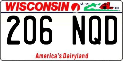 WI license plate 206NQD