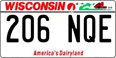 WI license plate 206NQE