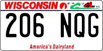 WI license plate 206NQG