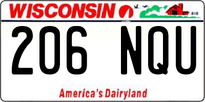 WI license plate 206NQU