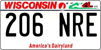 WI license plate 206NRE