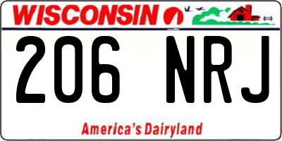 WI license plate 206NRJ