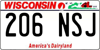 WI license plate 206NSJ