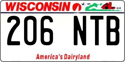 WI license plate 206NTB