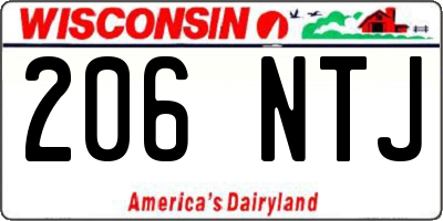 WI license plate 206NTJ