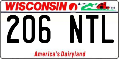 WI license plate 206NTL