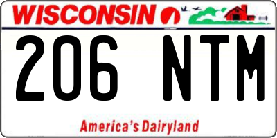 WI license plate 206NTM